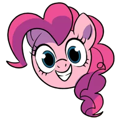 Size: 682x692 | Tagged: safe, artist:nanook123, derpibooru import, edit, idw, pinkie pie, earth pony, pony, spoiler:comic, spoiler:comicholiday2019, cropped, female, grin, mare, simple background, smiling, solo, transparent background, upscaled