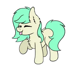 Size: 3000x3000 | Tagged: safe, artist:aaathebap, derpibooru import, oc, oc:basil leaf, unofficial characters only, earth pony, pony, :p, eyes closed, female, mare, simple background, solo, tongue out, transparent background