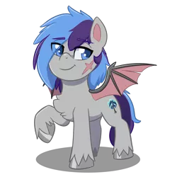 Size: 4093x4093 | Tagged: safe, artist:jcosneverexisted, derpibooru import, oc, oc:frostyhurst, unofficial characters only, bat pony, pony, my little pony: pony life, male, pose, scar, unshorn fetlocks