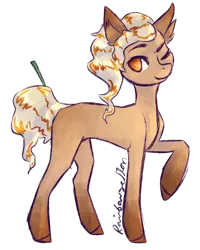 Size: 2189x2740 | Tagged: safe, artist:leechetious, derpibooru import, oc, oc:caramel, unofficial characters only, pony, colored hooves, one eye closed, raised hoof, simple background, solo, transparent background, wink