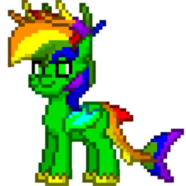 Size: 800x800 | Tagged: safe, artist:bravewind, derpibooru import, edit, oc, oc:bravewind, unofficial characters only, original species, pony, pony town, antlers, bat wings, donut steel, multicolored hair, original character do not steal, rainbow antlers, rainbow hair, rainbow tail, shark tail, simple background, transparent background, wings