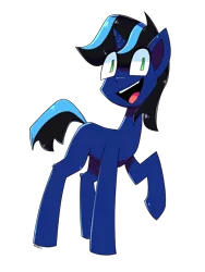 Size: 1536x2048 | Tagged: safe, artist:whitelie, derpibooru import, oc, oc:the-luna-fan, pony, unicorn, 2020 community collab, derpibooru community collaboration, male, raised hoof, simple background, solo, transparent background