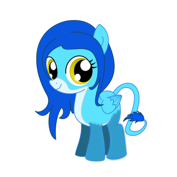 Size: 800x800 | Tagged: safe, artist:auroraswirls, derpibooru import, oc, oc:blue raspberry, unofficial characters only, pegasus, pony, leonine tail, pegasus oc, simple background, smiling, solo, transparent background, wings