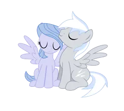 Size: 5000x4500 | Tagged: safe, artist:northernthestar, derpibooru import, oc, oc:adryna, oc:silver strike, unofficial characters only, pegasus, pony, absurd resolution, female, male, mare, offspring, parent:flitter, parent:oc:northern star, parents:canon x oc, simple background, stallion, transparent background