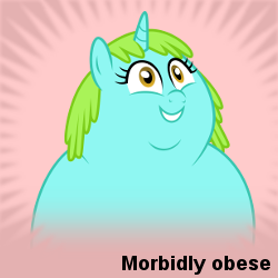 Size: 250x250 | Tagged: safe, derpibooru import, whoa nelly, pony, unicorn, derpibooru, fat, female, mare, meta, morbidly obese, obese, solo, spoilered image joke