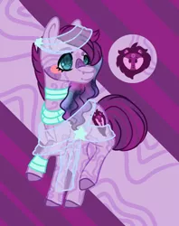 Size: 1052x1328 | Tagged: safe, artist:grateful-dead-raised, derpibooru import, earth pony, hybrid, zebra, zony, crack shipping, female, image, interspecies offspring, magical lesbian spawn, offspring, parent:twilight sparkle, parent:zecora, parents:twicora, png, shipping, solo