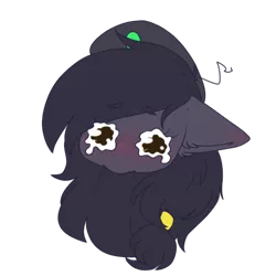 Size: 512x512 | Tagged: artist:figa, beret, chibi, crying, derpibooru import, ear fluff, emoji, emoticon, female, hat, oc, oc:mir, pegasus, sad, safe, simple background, transparent background