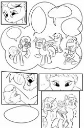 Size: 724x1103 | Tagged: safe, artist:candyclumsy, author:bigonionbean, derpibooru import, cloudy quartz, posey shy, twilight velvet, windy whistles, oc, oc:earthing elements, oc:heartstrong flare, oc:princess mythic majestic, oc:tommy the human, alicorn, human, comic:sick days, alicorn oc, canterlot, canterlot castle, child, clothes, comic, commissioner:bigonionbean, flashback, flashing, fusion, fusion:earthing elements, fusion:heartstrong flare, fusion:princess mythic majestic, grandparent and grandchild moment, grooming, hat, horn, human oc, knitting, lightning, maid, mood swing, preening, riding, sad, sketch, sketch dump, spectacles, thought bubble, throne room, water fountain, wings