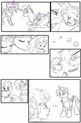 Size: 724x1103 | Tagged: safe, artist:candyclumsy, author:bigonionbean, derpibooru import, oc, oc:aerial agriculture, oc:earthing elements, oc:heartstrong flare, oc:princess mythic majestic, oc:tommy the human, alicorn, human, comic:sick days, alicorn oc, aunt and nephew, begging, canterlot, canterlot castle, child, clothes, comic, commissioner:bigonionbean, crying, dialogue, explanation, female, flashback, fusion, fusion:aerial agriculture, fusion:earthing elements, fusion:heartstrong flare, fusion:princess mythic majestic, grandfather and grandchild, grandmother and grandchild, grandparent and grandchild moment, hat, horn, human oc, husband and wife, levitation, magic, male, nuzzles, nuzzling, passed out, sketch, sketch dump, spectacles, telekinesis, uncle and nephew, wings