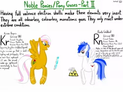 Size: 1032x774 | Tagged: safe, artist:michylawhty, derpibooru import, oc, oc:krissa begonia, oc:ronto goldlust, unofficial characters only, pegasus, pony, krypton, noble gas, periodic table, radon, simple background, white background