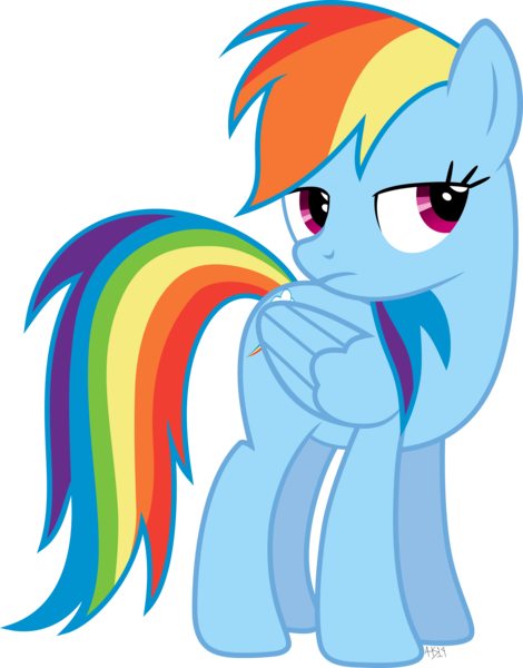 Size: 4494x5743 | Tagged: safe, artist:abadcookie, derpibooru import, rainbow dash, pegasus, pony, absurd resolution, female, frown, lidded eyes, mare, simple background, solo, transparent background, vector