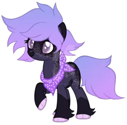 Size: 1280x1252 | Tagged: safe, artist:magicdarkart, derpibooru import, oc, earth pony, pony, bandana, deviantart watermark, female, obtrusive watermark, one hoof raised, simple background, transparent background, unshorn fetlocks, watermark