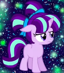 Size: 700x800 | Tagged: safe, artist:katya, derpibooru import, starlight glimmer, pony, unicorn, female, filly, sad