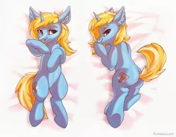 Size: 3000x2340 | Tagged: safe, artist:rattatatus78, derpibooru import, oc, oc:skydreams, unofficial characters only, pony, unicorn, bedroom eyes, body pillow, body pillow design, dakimakura cover, female, mare, pillowcase