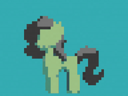 Size: 960x720 | Tagged: safe, artist:gangrene, derpibooru import, oc, oc:anonfilly, earth pony, pony, 3d, animated, blender, blender cycles, female, filly, gif, loop, mare, pixel art, simple background