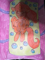 Size: 960x1280 | Tagged: suggestive, artist:wolfspiritclan, derpibooru import, oc, oc:redmoon, unofficial characters only, pony, unicorn, chaosverse, dramatic, experiment, horn, science, solo, test tube, traditional art, unicorn oc