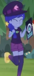 Size: 270x593 | Tagged: safe, derpibooru import, screencap, space camp (character), equestria girls, equestria girls series, the road less scheduled, the road less scheduled: microchips, spoiler:eqg series (season 2), cropped, happy