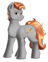 Size: 1000x1294 | Tagged: safe, artist:pixelbombpop, derpibooru import, oc, oc:copper flare, earth pony, pony, male, solo, stallion