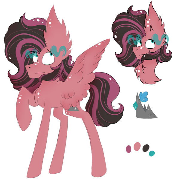 Size: 924x937 | Tagged: safe, artist:hunterthewastelander, derpibooru import, oc, oc:crimson crown, unofficial characters only, pegasus, pony, bust, chest fluff, ear fluff, pegasus oc, raised hoof, reference sheet, sombra eyes, wings