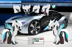Size: 1037x689 | Tagged: safe, derpibooru import, oc, unofficial characters only, pony, bmw, bmw i8, car, female, mare, race