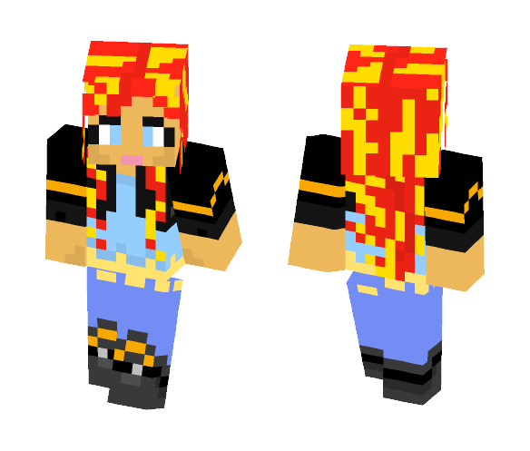 Size: 584x497 | Tagged: safe, derpibooru import, sunset shimmer, equestria girls, female, minecraft, minecraft skin, style