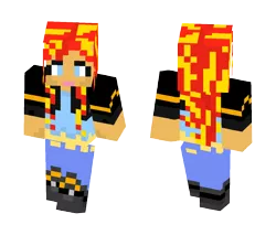 Size: 584x497 | Tagged: safe, derpibooru import, sunset shimmer, equestria girls, female, minecraft, minecraft skin, style