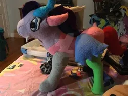 Size: 400x300 | Tagged: artist:wolfspiritclan, custom plush, derpibooru import, deviantart watermark, draconequus, draconequus oc, obtrusive watermark, oc, oc:adean the draconequus, photo, plushie, safe, watermark