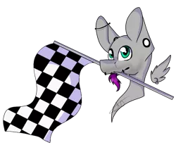 Size: 652x536 | Tagged: safe, artist:chazmazda, derpibooru import, oc, unofficial characters only, pegasus, pony, bust, checkered flag, flag, floating wings, mouth hold, racing, shade, simple background, solo, transparent background, wings