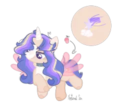 Size: 2064x1830 | Tagged: safe, artist:nocturnal-seayt, artist:sunrisesparksyt, derpibooru import, oc, oc:min nocturnal sea, alicorn, pony, alternate universe, collar, cutie mark, female, flying, offspring, parent:flash sentry, parent:twilight sparkle, parents:flashlight, reference sheet, simple background, transparent background, transparent wings, wings