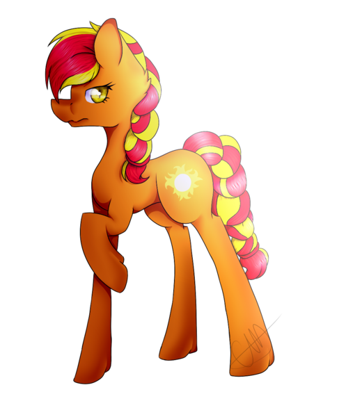 Size: 1000x1208 | Tagged: safe, artist:chazmazda, derpibooru import, oc, unofficial characters only, earth pony, pony, commission, fullbody, raised hoof, shade, slit eyes, solo, yellow eyes