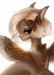 Size: 1558x2160 | Tagged: safe, artist:likelike1, derpibooru import, oc, pegasus, pony, bust, female, mare, portrait, solo