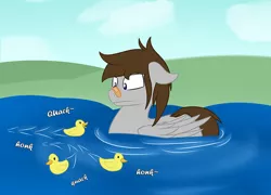 Size: 500x359 | Tagged: safe, artist:phoenixswift, derpibooru import, oc, oc:fuselight, pegasus, pony, duckling, male, solo, stallion