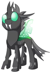 Size: 1113x1584 | Tagged: 2020 community collab, artist:racingwolf, changeling, derpibooru community collaboration, derpibooru import, green changeling, male, oc, oc:scy, ponysona, safe, simple background, solo, transparent background