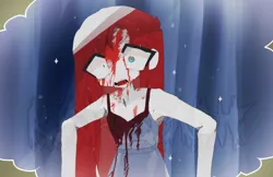 Size: 1024x665 | Tagged: artist:t-0-rtured, blood, carrie, derpibooru import, female, fluttershed, fluttershy, grimdark, human, humanized, .mov, shed.mov