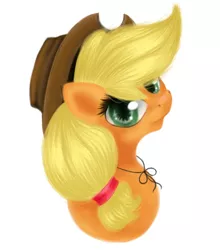 Size: 2065x2348 | Tagged: safe, artist:sa-loony, derpibooru import, applejack, pony, hat, head, simple background, solo