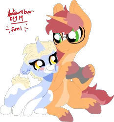 Size: 1251x1344 | Tagged: safe, artist:nootaz, derpibooru import, oc, oc:game guard, oc:nootaz, unofficial characters only, pony, unicorn, controller, duo, female, gametaz, looking at each other, male, mare, nootvember, nootvember 2019, nuzzling, simple background, stallion, transparent background