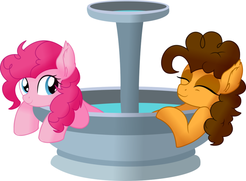 Size: 1024x754 | Tagged: safe, artist:cyanlightning, derpibooru import, cheese sandwich, pinkie pie, earth pony, pony, .svg available, absurd resolution, cheesepie, date, ear fluff, female, fountain, male, mare, missing accessory, shipping, simple background, smiling, stallion, straight, transparent background, vector