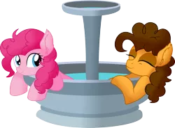 Size: 1024x754 | Tagged: safe, artist:cyanlightning, derpibooru import, cheese sandwich, pinkie pie, earth pony, pony, .svg available, absurd resolution, cheesepie, date, ear fluff, female, fountain, male, mare, missing accessory, shipping, simple background, smiling, stallion, straight, transparent background, vector