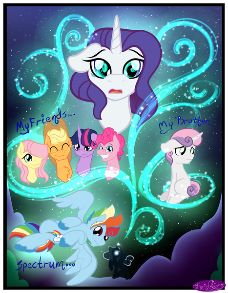 Size: 3500x4500 | Tagged: safe, artist:becauseimpink, derpibooru import, applejack, fluttershy, pinkie pie, princess luna, rainbow dash, rarity, sweetie belle, twilight sparkle, pony, unicorn, comic:transition, applejack (male), bubble berry, bust, butterscotch, chest fluff, colt, comic, dusk shine, elusive, eyes closed, flying, freckles, glowing horn, grin, hair over one eye, hat, horn, male, mane six, night, prince artemis, rainbow blitz, rule 63, silver bell, smiling, stallion, stars, transgender