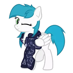 Size: 2373x2373 | Tagged: safe, artist:zylgchs, derpibooru import, oc, oc:cynosura, unofficial characters only, pegasus, pony, 2020 community collab, derpibooru community collaboration, clothes, female, simple background, solo, transparent background, vector