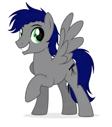 Size: 2459x2779 | Tagged: safe, artist:lazuli, artist:rioshi, artist:starshade, derpibooru import, oc, oc:stargazer silver, unofficial characters only, pegasus, pony, 2020 community collab, derpibooru community collaboration, looking at you, male, simple background, smiling, solo, stallion, transparent background