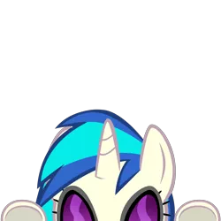 Size: 10000x10000 | Tagged: safe, artist:mrkat7214, derpibooru import, part of a set, vinyl scratch, pony, unicorn, absurd resolution, cute, female, glasses, mare, peekaboo, peeking, simple background, solo, transparent background, underhoof, vector, vinylbetes