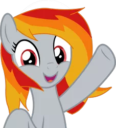 Size: 851x939 | Tagged: safe, artist:indonesiarailroadpht, derpibooru import, oc, oc:tridashie, unofficial characters only, pegasus, pony, bust, pegasus oc, simple background, smiling, transparent background, waving, wings