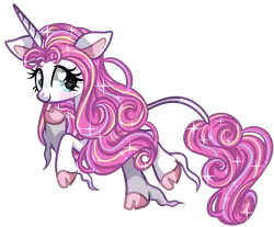 Size: 1657x1371 | Tagged: safe, artist:peachesandcreamated, derpibooru import, oc, oc:glitter glitz, unofficial characters only, classical unicorn, pony, unicorn, blushing, cloven hooves, female, floppy ears, heart eyes, hoof fluff, horn, leonine tail, long feather, looking back, mare, simple background, smiling, solo, starry eyes, transparent background, underhoof, unicorn oc, unshorn fetlocks, wingding eyes