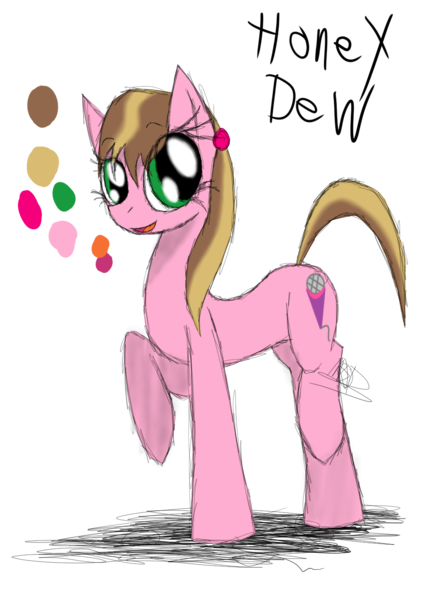 Size: 985x1385 | Tagged: safe, artist:didun850, derpibooru import, oc, oc:honey dew, unofficial characters only, earth pony, pony, earth pony oc, female, mare, raised hoof, reference sheet, simple background, solo, transparent background