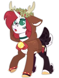 Size: 1280x1672 | Tagged: artist:sweetie-drawz, base used, clothes, deer, deer pony, derpibooru import, female, hoodie, oc, oc:berry, original species, safe, simple background, solo, transparent background