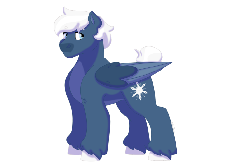 Size: 1280x854 | Tagged: safe, artist:itstechtock, derpibooru import, oc, oc:snowfall, pony, male, offspring, parent:double diamond, parent:night glider, parents:nightdiamond, simple background, solo, stallion, transparent background