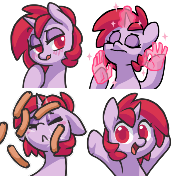 Size: 1001x1024 | Tagged: safe, artist:dawnfire, derpibooru import, oc, oc:dawnfire, pony, unicorn, food, hot dog, licking, licking lips, meat, meme, sausage, solo, tongue out, when x just right