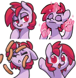 Size: 1001x1024 | Tagged: safe, artist:dawnfire, derpibooru import, oc, oc:dawnfire, pony, unicorn, food, hot dog, licking, licking lips, meat, meme, sausage, solo, tongue out, when x just right