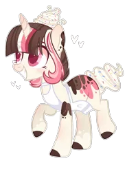 Size: 2000x2700 | Tagged: safe, artist:jisootheartist, derpibooru import, oc, oc:bon bon creame, pony, unicorn, apron, art trade, clothes, female, simple background, smiling, transparent background